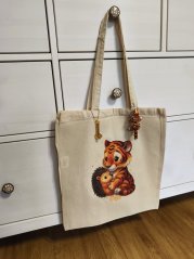 Nákupní taška znovupoužitelná - Tygr s ježkem