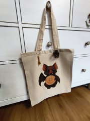 Nákupní taška znovupoužitelná - Netopýr s lázeňskou oplatkou