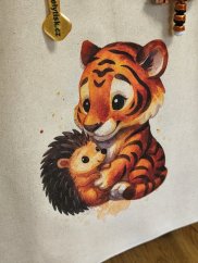 Nákupní taška znovupoužitelná - Tygr s ježkem