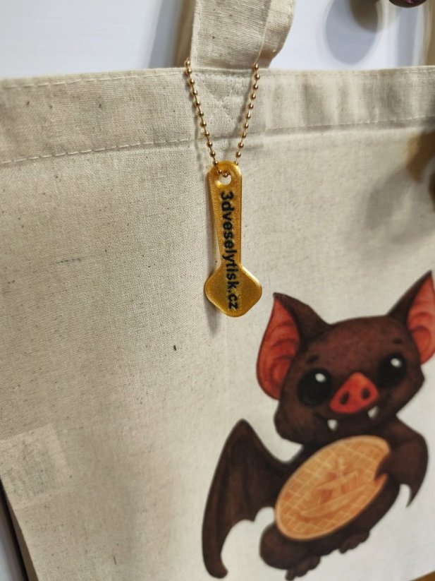 Nákupní taška znovupoužitelná - Netopýr s lázeňskou oplatkou