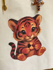 Nákupní taška znovupoužitelná - Tygr s koláčkem